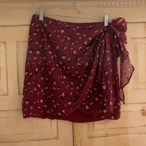 Bardot maroon skirt